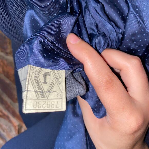 Kingsridge Vintage Navy Blue 2-Button Blazer Jacket Sports Coat Men's Size 46 - Picture 8 of 9